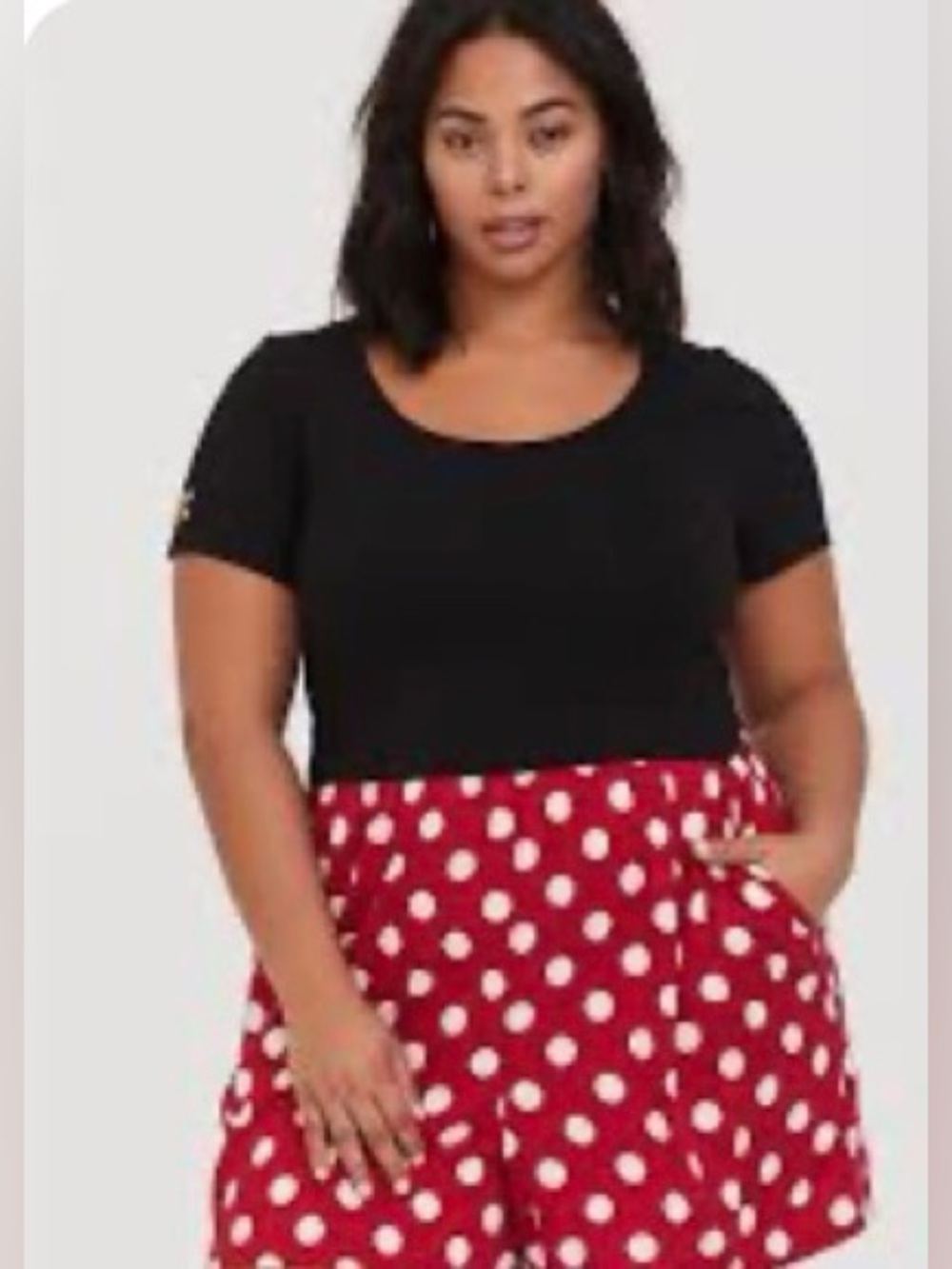 Torrid Disney Minnie Mouse short sleeve polka dot romper size 4X